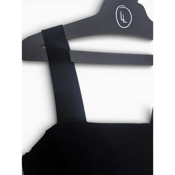 New with Tags La Ligne Henriette Dress L Black Ivory Knit Drop Waist Slit Flowy - Picture 8 of 16